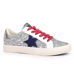 Vintage Havana Grande Slip On Sneakers Silver Glitter Multi Size 11